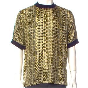 🛍️🛍️FENDI Zucca FF Logo Silk T-shirt Men's XS/Women's Medium EUC